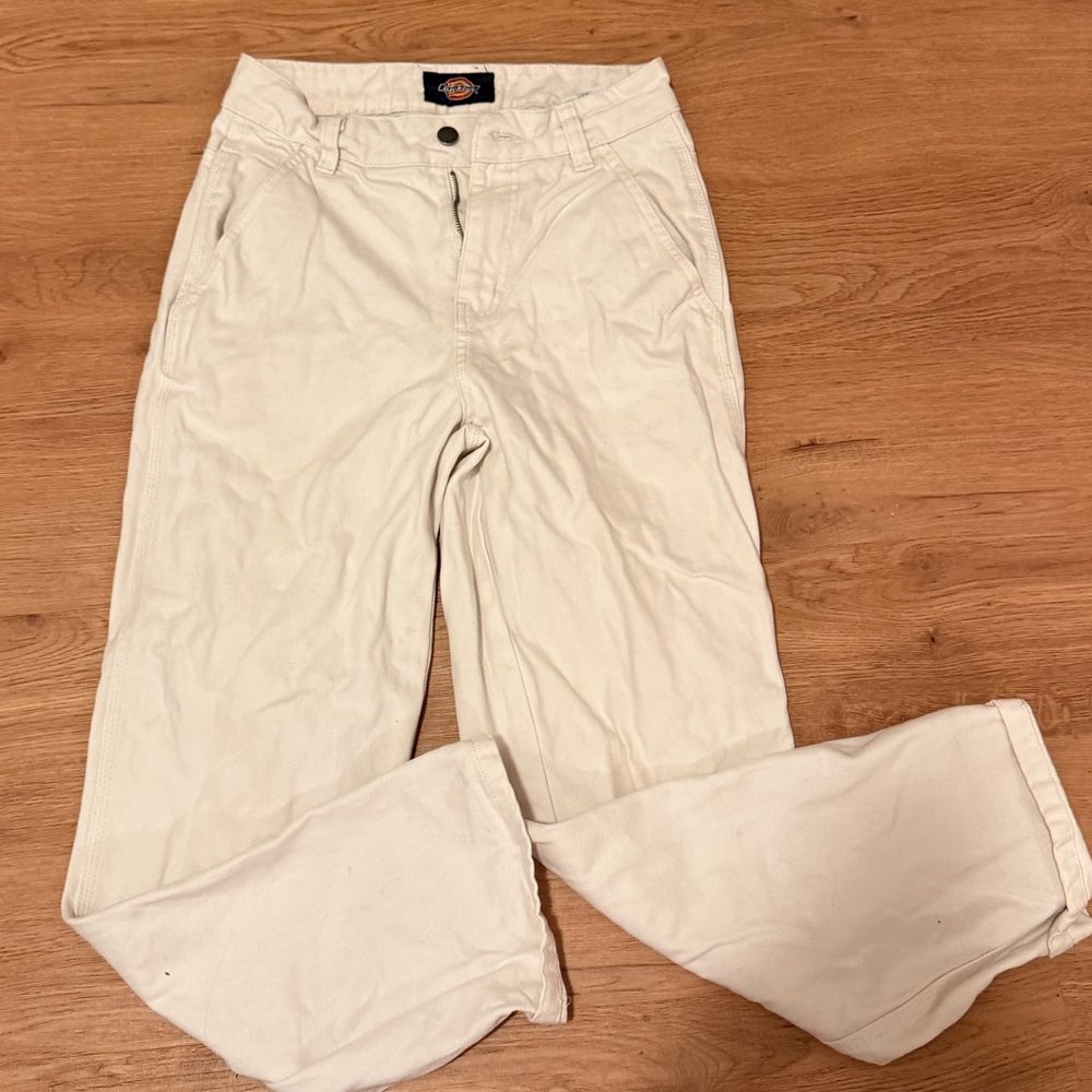 Dickies Women's Cream Cargos W26 vintage fit